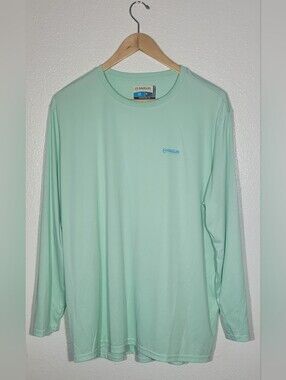 Magellan Outdoors Fish Gear Boyfriend Fit Mint Green Long Sleeve Tee T Shirt 3X